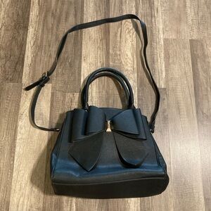 Elegant Black Bow Handbag